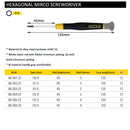 Stanley-Mini Precision chave de fenda, Micro Hex, Ferramentas Chave de Parafuso, pontas magnéticas, 0,9mm, 1,3mm, 1,5mm, 2,0mm, 2,5mm, 3,0mm