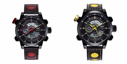 2024 NEW AMST Luxury Brand Men's Quartz LED Watches Men Fashion Casual Sports Clock Genuine Leather Military Wrist Watch