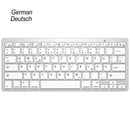 Russian Spanish French German Hebrew Brazil-Portuguese Ultra Slim Universal Wireless Bluetooth Keyboard for iOS Android Win