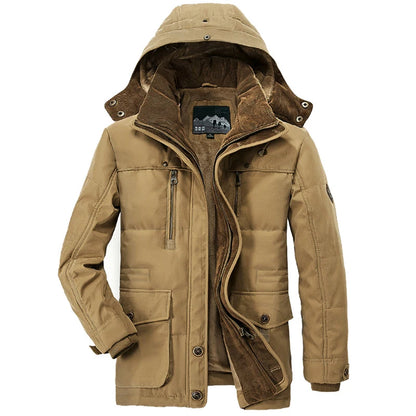 Winter Jacket Men's Parkas 6XL Oversized Thicken Male Coat High Quality Fleece Casual Padded Jackets Men Clothing Outwear T3F029