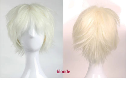 BENIHAIR Synthetic Wig Cosplay Wig White Red Green Blue Pink Yellow Hair Short Layer Wig Fake Hair Extension Men Women Party Wig
