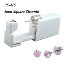 1 peça 316l aço cirúrgico descartável esterilizado unidades de piercing de orelha ferramentas de arma com brinco de cristal cz joias de piercing corporal