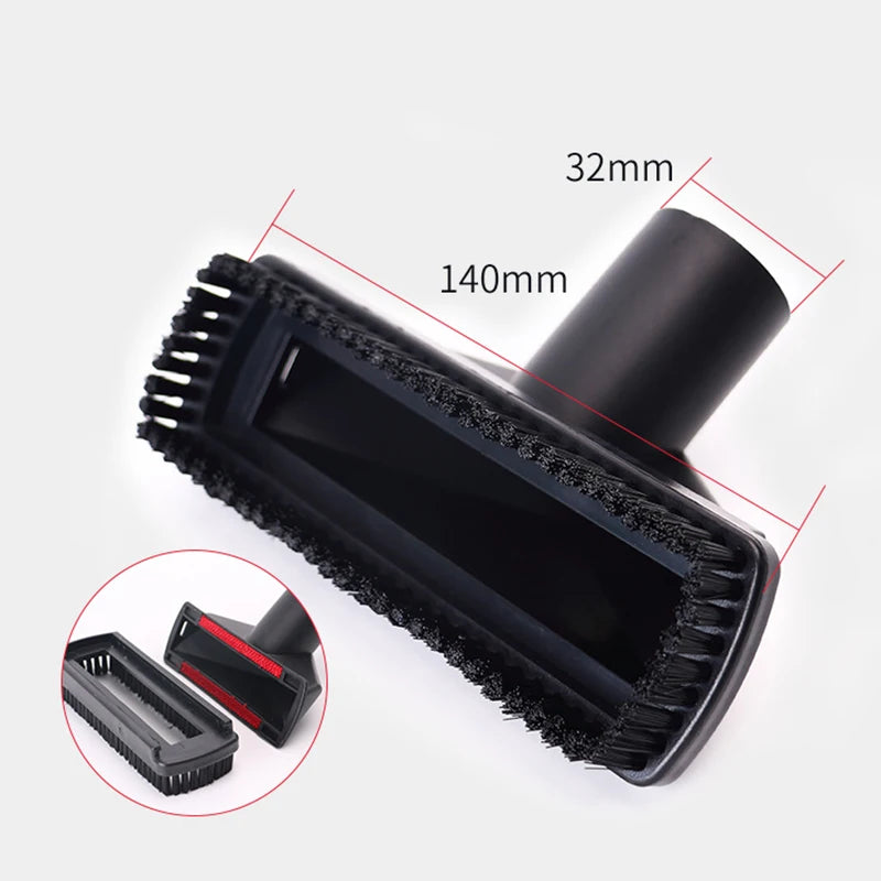 Boquilla de aspiradora universal con cabezal de cepillo de succión para aspiradoras de 32 mm, 35 mm, 1 1/4 pulg. y 1 3/8 pulg., accesorio para rincones de cama y sofá.