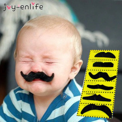 JOY-ENLIFE - 12 piezas de disfraz divertido de pirata para fiesta, bigote falso, barba falsa para niños y adultos, decoración para fiesta de Halloween