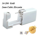 1 peça 316l aço cirúrgico descartável esterilizado unidades de piercing de orelha ferramentas de arma com brinco de cristal cz joias de piercing corporal