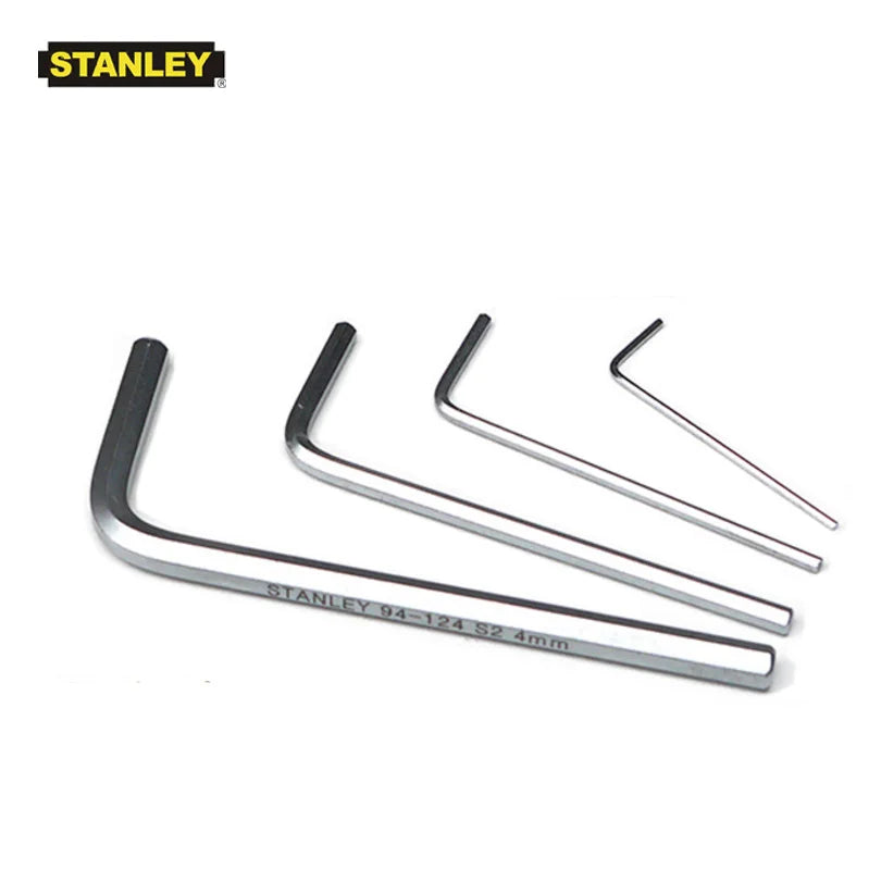 Stanley-mini hex key short and smooth, 1 piece, 0.7mm, 0.9mm, 1.3mm, 1.5mm, 3mm, 4mm, 5mm, 6mm, 7mm, 8mm, 10mm, s2, alloy steel