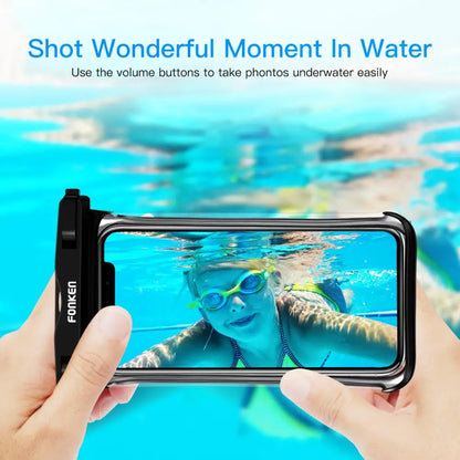 Funda impermeable FONKEN para teléfono, transparente, para la nieve, la selva tropical, bolsa seca, bolsa para natación, fundas grandes para teléfono móvil.