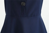 Women Square Collar Elegant Vintage Summer Dress Short Sleeve Midi Dress Robe Femme Casual Office Party Dress