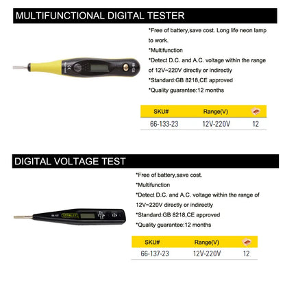 Detector de voltaje eléctrico Stanley, 1 unidad, CC/CA, probador de corriente, sensor de voltaje, circuito digital, prueba con batería de neón gratis. 