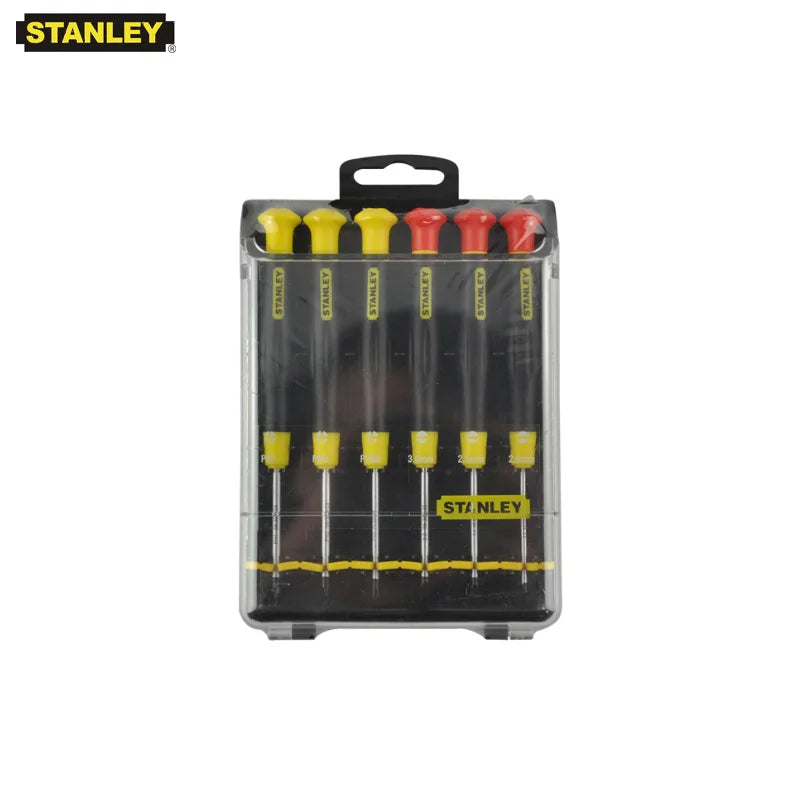 Stanley-conjunto de chaves de fenda phillips, 6 peças, mini chave de fenda profissional, kit de ferramentas de manutenção para eletrônicos