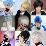 BENIHAIR Synthetic Wig Cosplay Wig White Red Green Blue Pink Yellow Hair Short Layered Wig Fake Hair Extension Men Women Party Wig
