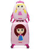 Kids Rolling Luggage Suitcase set 18 Inch kids Spinner Suitcase set travel trolley bags for girl  Suitcase trolley bag for boys