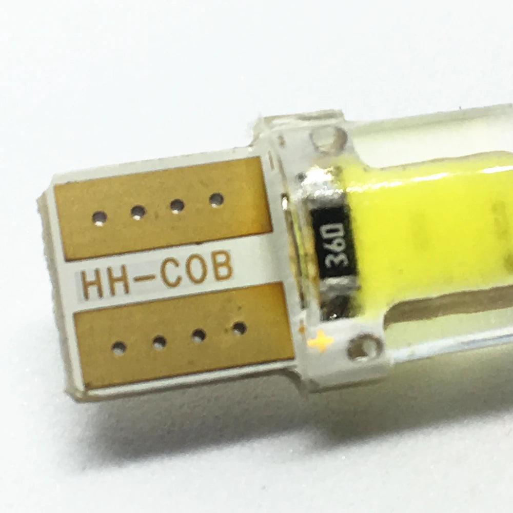 2 X Auto T10 LED  W5W LED Super Bright Turn Side Lamp Bulbs White 194 168 LED Lamp 501 COB silicone shell Car LED Lights  12V