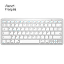 Russian Spanish French German Hebrew Brazil-Portuguese Ultra Slim Universal Wireless Bluetooth Keyboard for iOS Android Win