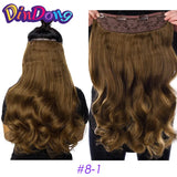 Extensões de cabelo ondulado com mola clip in 60 cm premium sintético resistente ao calor 190g