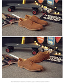 2024 Spring Suede Leather Men Shoes Oxford Casual Shoes Classic Sneakers Comfortable Footwear Dress Shoes Large Size Flats