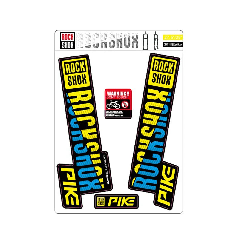 Calcomanías rockshox PIKE 2018, pegatinas para horquilla delantera de bicicleta de montaña, calcomanías para horquilla delantera de bicicleta MTB, pegatinas PIKE
