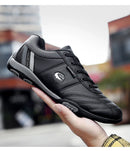 Men's Sports Shoes Leather Waterproof Running Sneakers Luxury Walking Gym Shoes Man Non-slip Training Sneakers Flat Shoes Tennis