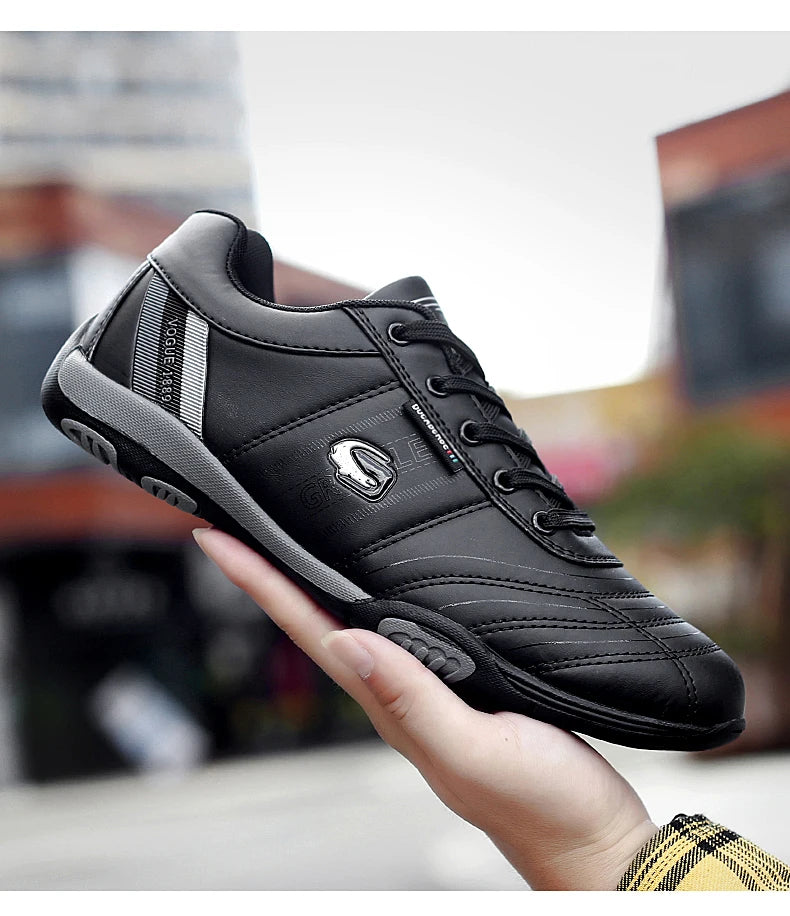 Men's Sports Shoes Leather Waterproof Running Sneakers Luxury Walking Gym Shoes Man Non-slip Training Sneakers Flat Shoes Tennis