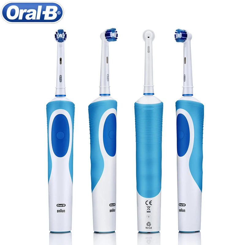 Cepillo de dientes eléctrico Oral B 2D, giratorio, con vibración, recargable, cerdas de acción cruzada, cuidado bucal, 4 cabezales de regalo gratis