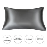 JuwenSilk-Silky Pillowcase Stain, Natural Mulberry Silk, Standard Pillowcase, Queen K 