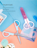 Students Scissors Art Scissors Safety Manual DIY Tools Cartoon Puzzle Cutting Paper-Cut Scissors School Kids Supplies