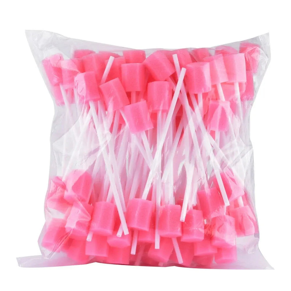 100PCS/Bag 13.5cm Oral Care Swab Mouth Disposable Sponge Head Dental Swabstick Oral Medical Use Oral Care For Mouth CleaningTool