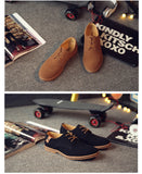 2024 Spring Suede Leather Men's Oxford Casual Shoes Classic Sneakers Comfortable Footwear Dress Shoes Large Size Flats