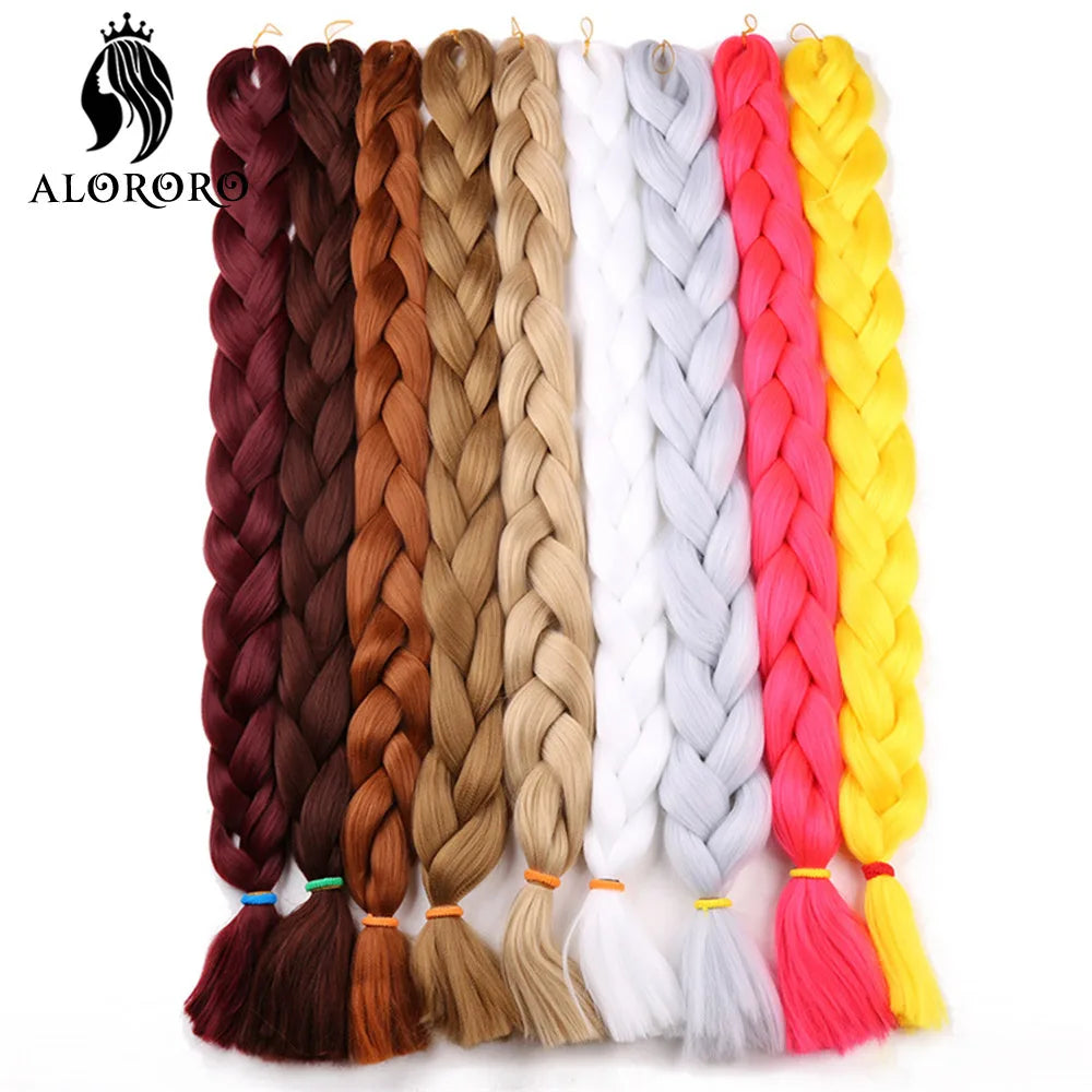 Alororo sintético jumbo trança cabelo 82 Polegada africano falso cabelo de alta temperatura fibra trança extensões de cabelo para mulher