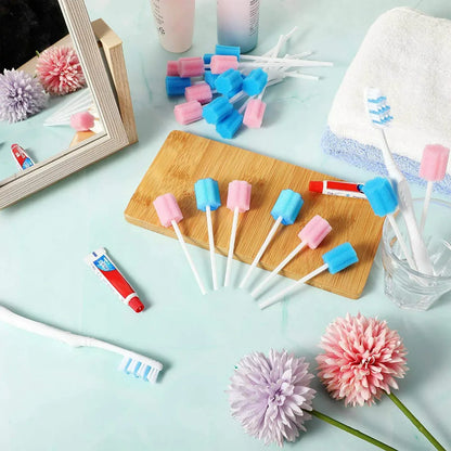 100PCS/Bag 13.5cm Oral Care Swab Mouth Disposable Sponge Head Dental Swabstick Oral Medical Use Oral Care For Mouth CleaningTool