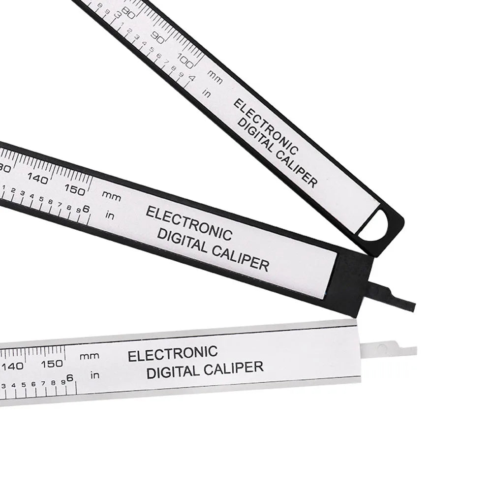 Calibrador digital electrónico de fibra de carbono, calibre Vernier, micrómetro, herramienta de medición, regla digital, 150 mm y 100 mm