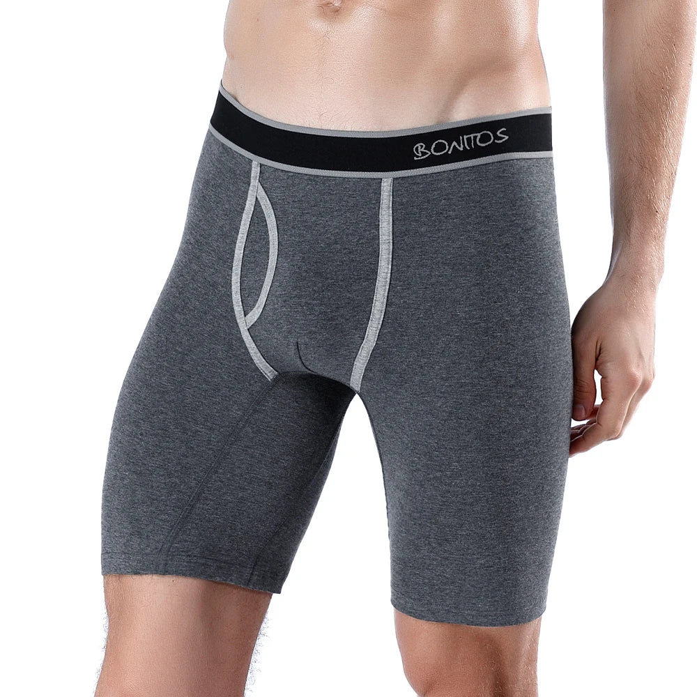 NICE Men Boxer Long leg Boxer Men Underwear Men Underpants Erkek Natural Cotton Sexy Boxer Shorts Top Brand Underwear Soft