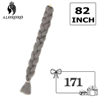 Alororo sintético jumbo trança cabelo 82 Polegada africano falso cabelo de alta temperatura fibra trança extensões de cabelo para mulher