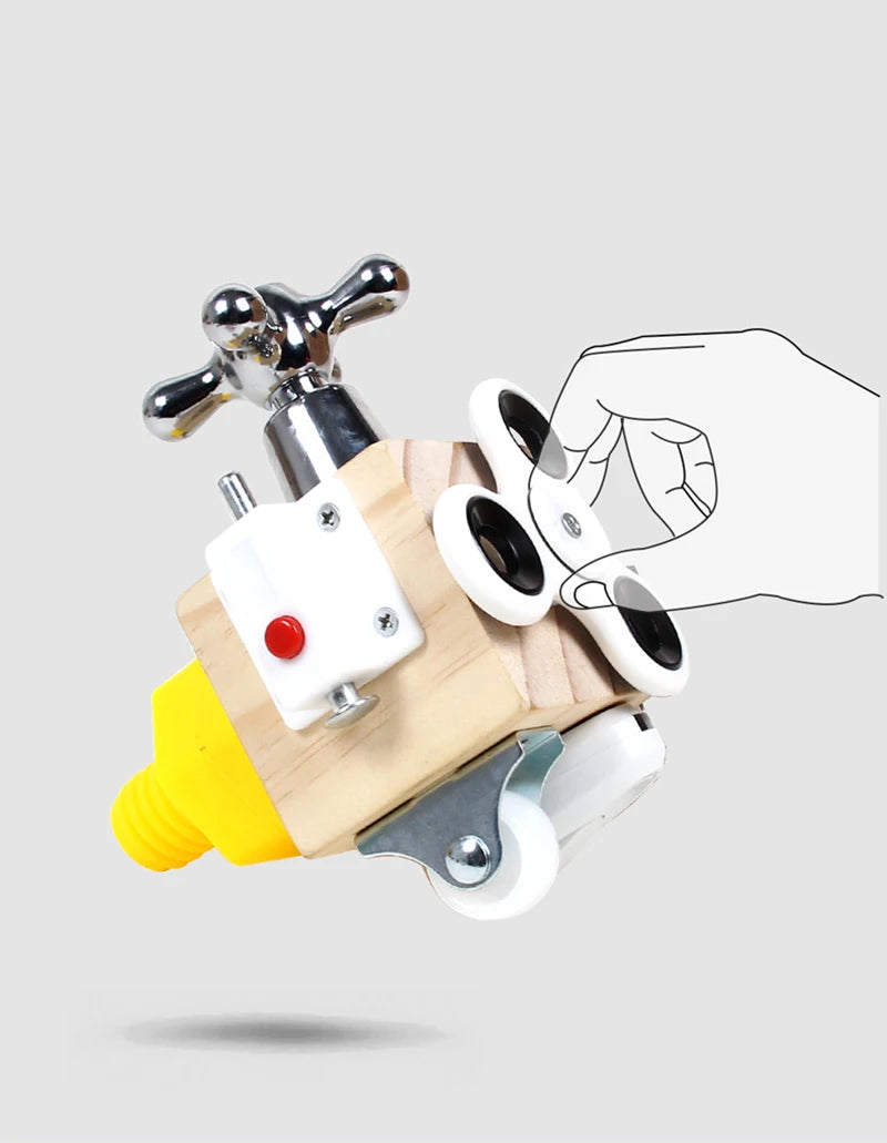 Children Lock DIY Busy Board Baby Montessori Teaching Aid Games  Lock Cognition Toy Kids Education Motor Skill Toys Busyboards