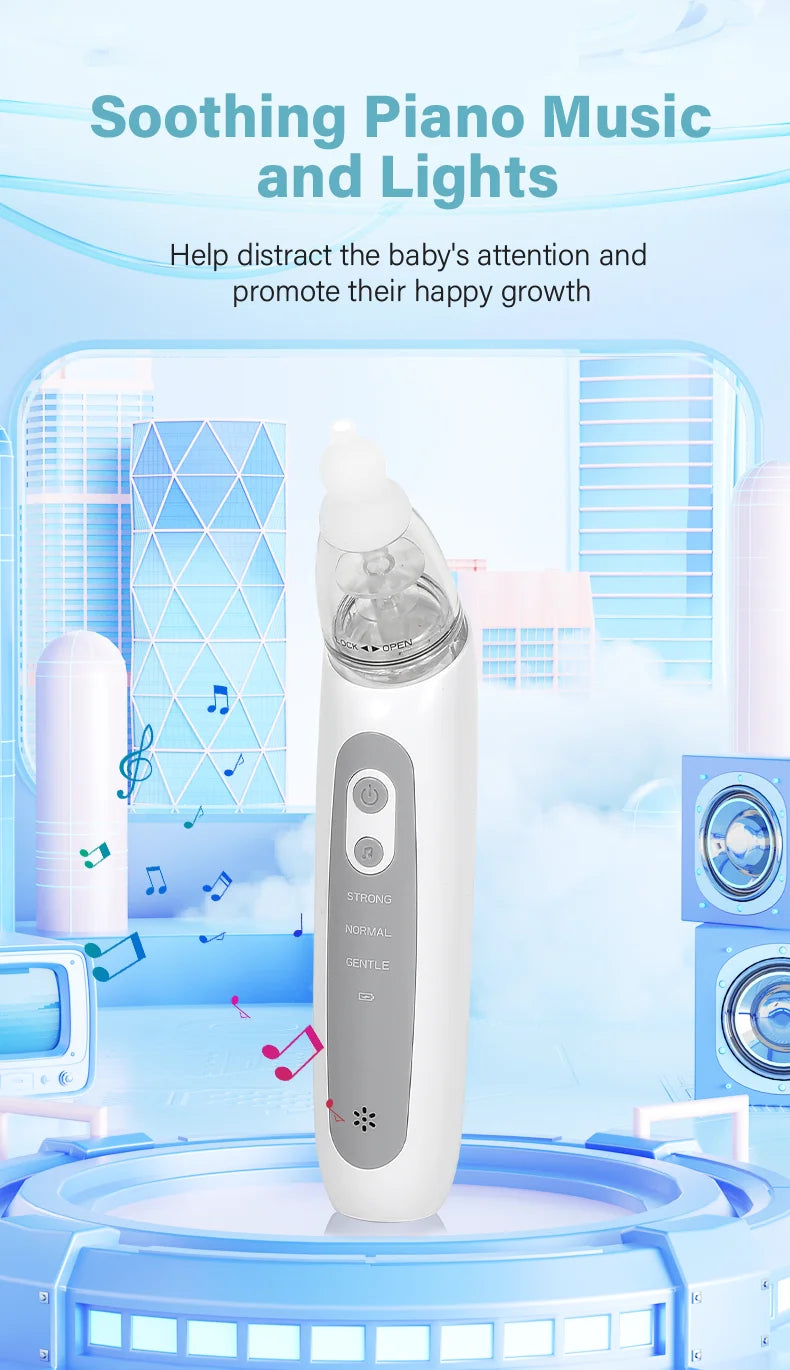 2025 New Pattern Baby Electric Nasal Aspirator, Charging Version, Newborn Baby Nasal Aspirator Sucks Out Mucus to Prevent Nasal Congestion
