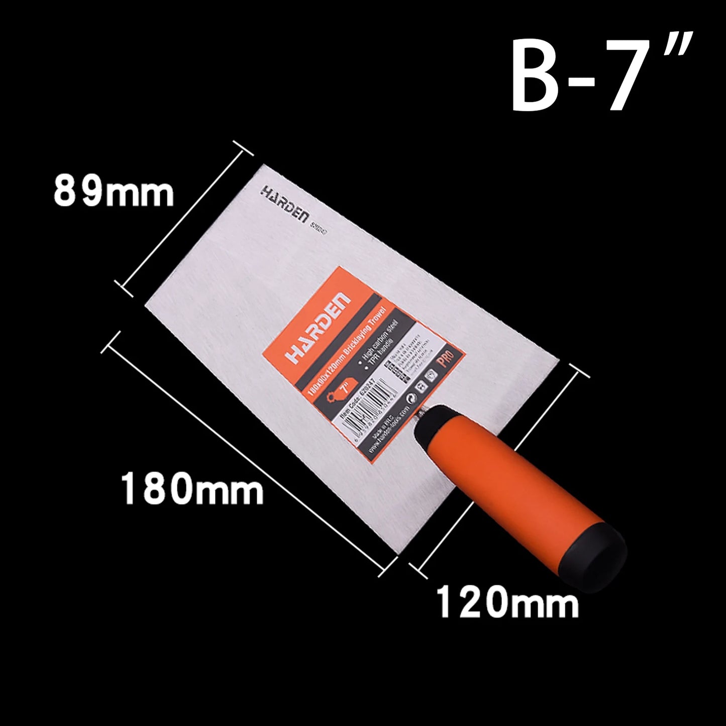 6/7/8 inch Construction Tools Putty Knife Brick Trowel Laying Carbon Steel Blade Pointing Plaster Tool Carbon Steel For Tiling