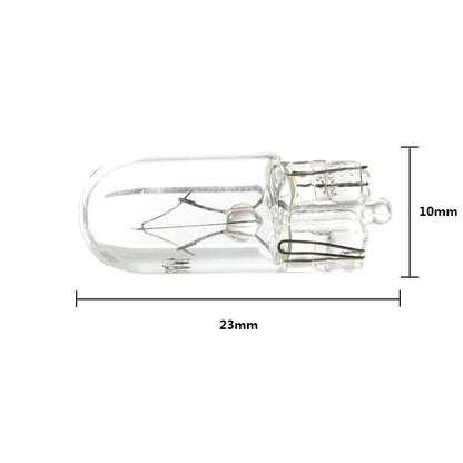 10 X White T10 W5W 501 194 Clear Signal Lamp Glass 12V 5W Warm White W2.1x9.5d Single Filament Car Bulb Auto Light