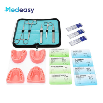 Medical Students Suture Practice Kit, Treinamento cirúrgico com almofada da pele, Modelo de ferramentas