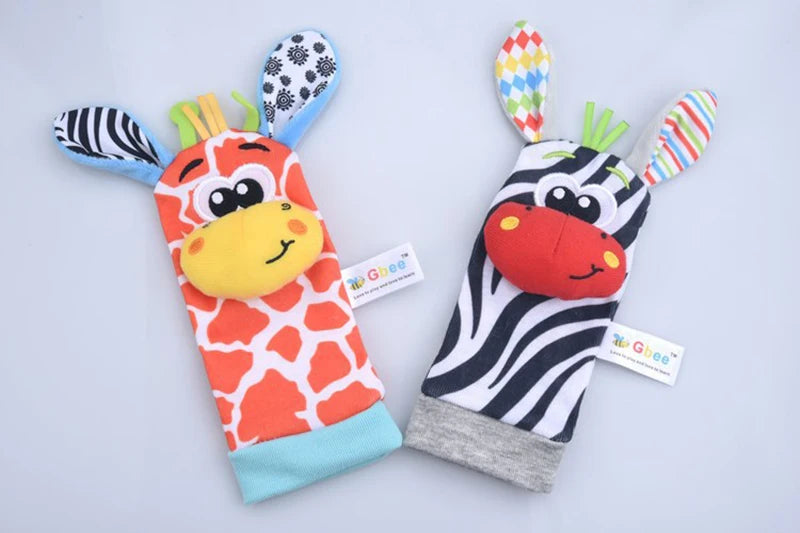 Baby Toys 0 6 12 Months Cute Stuffed Animals Baby Rattle Socks Wrist Baby Rattles Newborn Toys Make Sounds Games For Babies