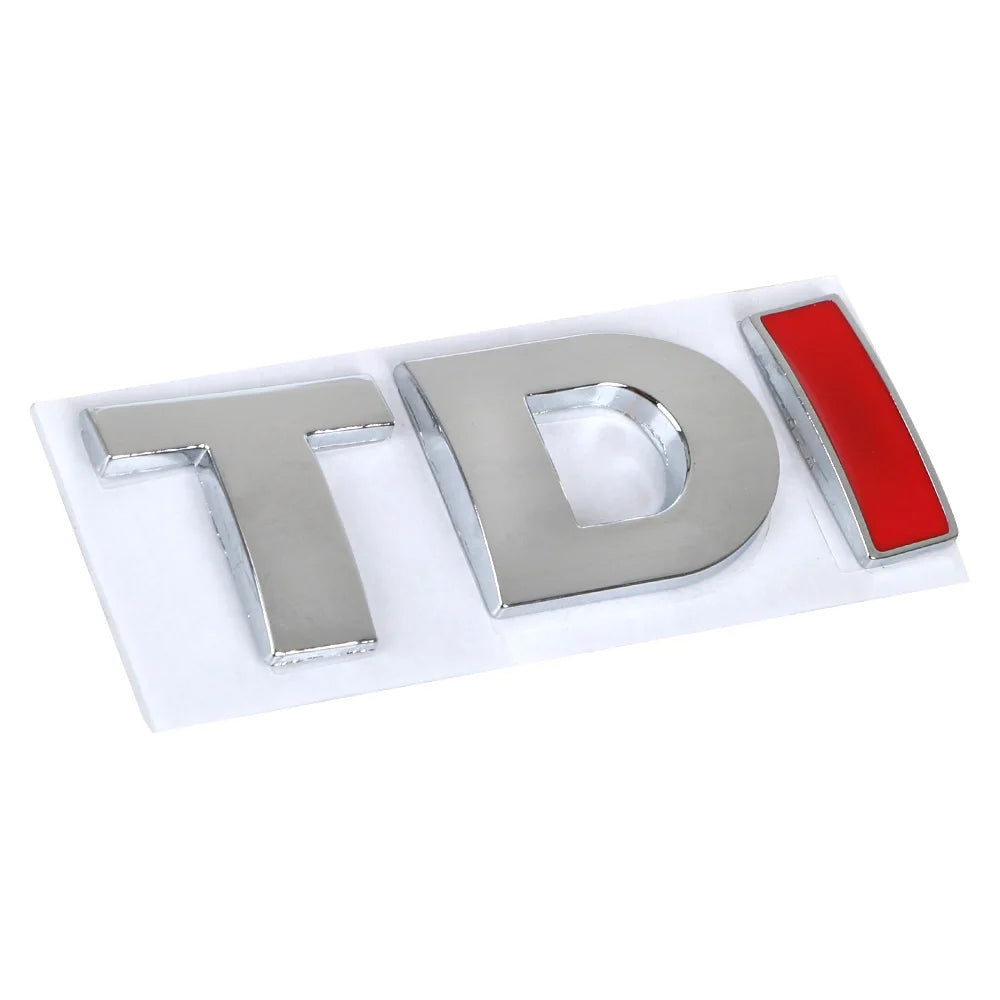 TDI Turbo Logo Decal Car Stickers Reflective 3D Metal Automotive Accessories for VW Polo T5 Golf 5 JETTA PASSAT CC MK4 MK5 MK6
