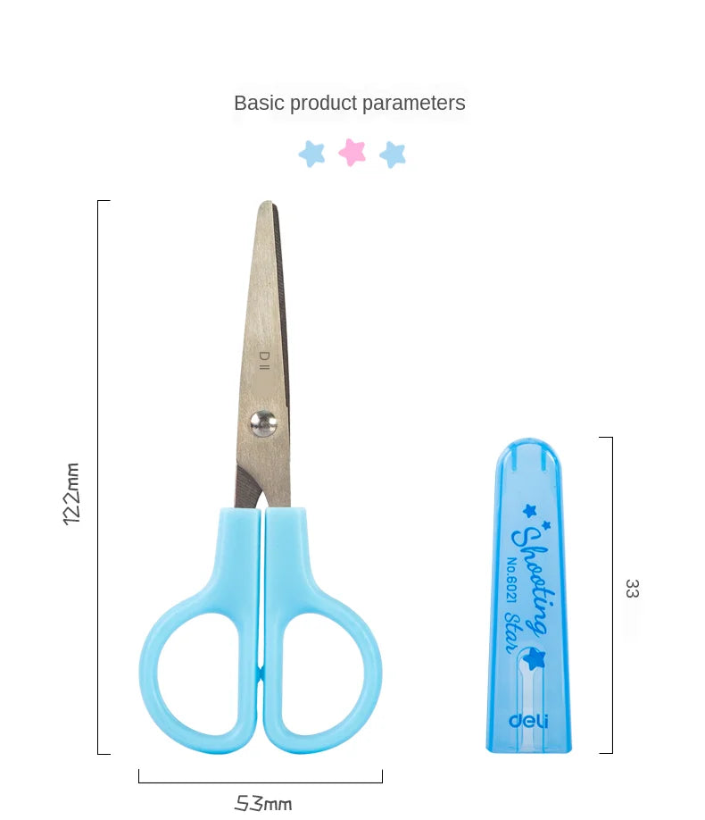 Students Scissors Art Scissors Safety Manual DIY Tools Cartoon Puzzle Cutting Paper-Cut Scissors School Kids Supplies