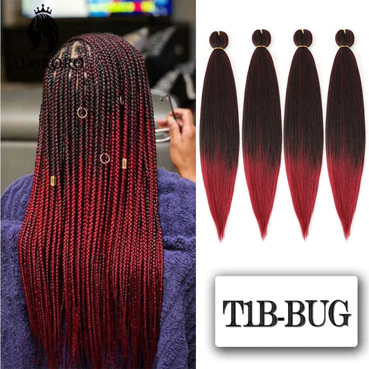Extensiones de cabello trenzado sintético jumbo de 16/20/22/26/30/42/48 pulgadas, textura Yaki, Kanekalon 