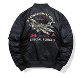 New MA1 Men's Embroidered Outerwear Pilot Flight Slim-Fit Patch Jacket Autumn Thin Jacket and Winter Warm Coat Motorcycle Jac