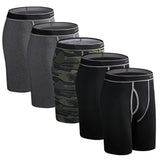 5Pcs Set Long Boxer Men Underwear Male Underpants Panties Sexy Clavin Underware Calzones BoxerShorts Boxer Shorts Homme Trunk