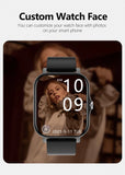 Smart watch with full touch screen, call, message reminder, music control and other functions, compatible with iPhone/android mo