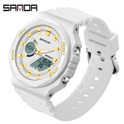 SANDA Outdoor Sports Watches Men Ms LED Digital Watches Military Waterproof Date Electronic Watch Boy Girl Relogio Masculino
