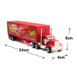 7PCS/Set Disney Pixar Cars 3 Lightning McQueen Jackson Storm Mack Truck 1:55 Diecast Metal Car Model Toy Boy Christmas Gift