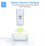 Cepillo de dientes eléctrico Oral B para adultos, recargable, con rotación, blanqueamiento 3D y cabezales de regalo.