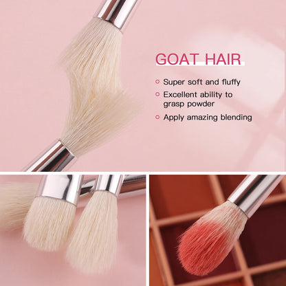 BEILI-Juego de brochas de maquillaje negras, brochas profesionales de pelo de fibra de cabra Natural, base en polvo, contorno, sombra de ojos, brochas de maquillaje