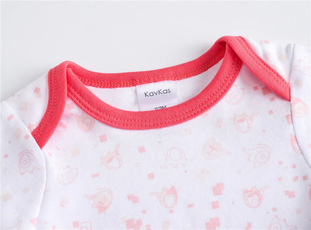 Conjunto de 3/6 piezas de ropa de moda para bebés Kavkas, conjunto de algodón suave de manga larga para otoño, mono para niños y niñas, body para recién nacidos